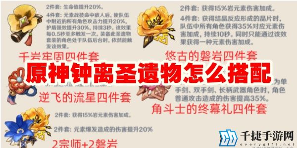 原神钟离圣遗物怎么搭配